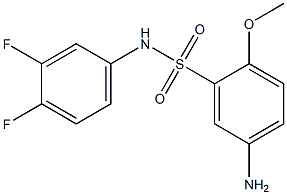 5-amino-N-(3,4-difluorophenyl)-2-methoxybenzene-1-sulfonamide 구조식 이미지