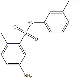 5-amino-N-(3-ethylphenyl)-2-methylbenzene-1-sulfonamide 구조식 이미지