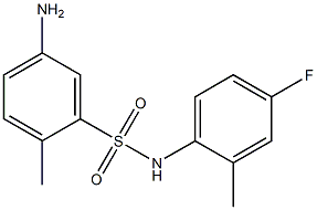 5-amino-N-(4-fluoro-2-methylphenyl)-2-methylbenzene-1-sulfonamide 구조식 이미지