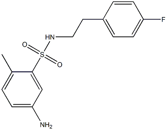 5-amino-N-[2-(4-fluorophenyl)ethyl]-2-methylbenzene-1-sulfonamide 구조식 이미지