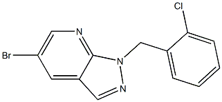 5-bromo-1-(2-chlorobenzyl)-1H-pyrazolo[3,4-b]pyridine 구조식 이미지