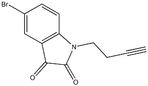 5-bromo-1-(but-3-yn-1-yl)-2,3-dihydro-1H-indole-2,3-dione 구조식 이미지