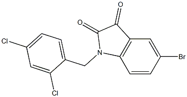 5-bromo-1-[(2,4-dichlorophenyl)methyl]-2,3-dihydro-1H-indole-2,3-dione 구조식 이미지