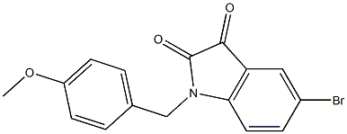 5-bromo-1-[(4-methoxyphenyl)methyl]-2,3-dihydro-1H-indole-2,3-dione 구조식 이미지