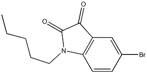 5-bromo-1-pentyl-2,3-dihydro-1H-indole-2,3-dione Structure