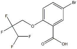 5-bromo-2-(2,2,3,3-tetrafluoropropoxy)benzoic acid 구조식 이미지