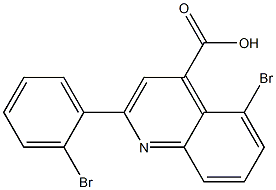 5-bromo-2-(2-bromophenyl)quinoline-4-carboxylic acid 구조식 이미지