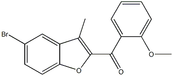 5-bromo-2-[(2-methoxyphenyl)carbonyl]-3-methyl-1-benzofuran 구조식 이미지