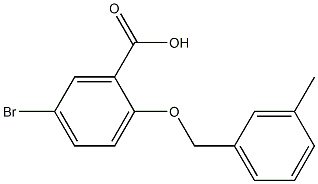 5-bromo-2-[(3-methylphenyl)methoxy]benzoic acid 구조식 이미지