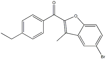 5-bromo-2-[(4-ethylphenyl)carbonyl]-3-methyl-1-benzofuran 구조식 이미지