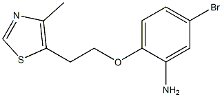 5-bromo-2-[2-(4-methyl-1,3-thiazol-5-yl)ethoxy]aniline 구조식 이미지