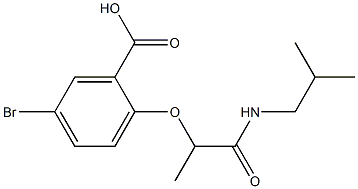 5-bromo-2-{1-[(2-methylpropyl)carbamoyl]ethoxy}benzoic acid Structure