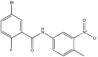 5-bromo-2-fluoro-N-(4-methyl-3-nitrophenyl)benzamide 구조식 이미지