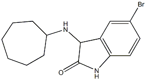 5-bromo-3-(cycloheptylamino)-2,3-dihydro-1H-indol-2-one 구조식 이미지