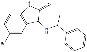 5-bromo-3-[(1-phenylethyl)amino]-2,3-dihydro-1H-indol-2-one 구조식 이미지