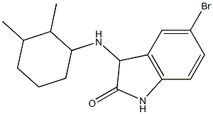 5-bromo-3-[(2,3-dimethylcyclohexyl)amino]-2,3-dihydro-1H-indol-2-one 구조식 이미지