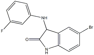 5-bromo-3-[(3-fluorophenyl)amino]-2,3-dihydro-1H-indol-2-one 구조식 이미지