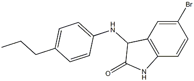 5-bromo-3-[(4-propylphenyl)amino]-2,3-dihydro-1H-indol-2-one 구조식 이미지