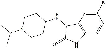 5-bromo-3-{[1-(propan-2-yl)piperidin-4-yl]amino}-2,3-dihydro-1H-indol-2-one 구조식 이미지