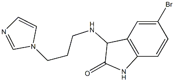 5-bromo-3-{[3-(1H-imidazol-1-yl)propyl]amino}-2,3-dihydro-1H-indol-2-one Structure