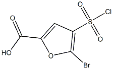 5-bromo-4-(chlorosulfonyl)-2-furoic acid Structure