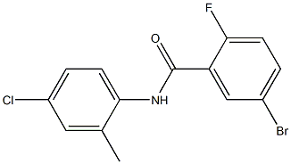 5-bromo-N-(4-chloro-2-methylphenyl)-2-fluorobenzamide 구조식 이미지