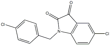 5-chloro-1-[(4-chlorophenyl)methyl]-2,3-dihydro-1H-indole-2,3-dione 구조식 이미지