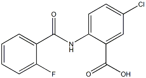 5-chloro-2-[(2-fluorobenzoyl)amino]benzoic acid Structure