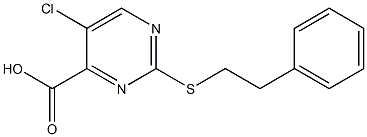5-chloro-2-[(2-phenylethyl)thio]pyrimidine-4-carboxylic acid 구조식 이미지