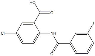 5-chloro-2-[(3-iodobenzene)amido]benzoic acid 구조식 이미지