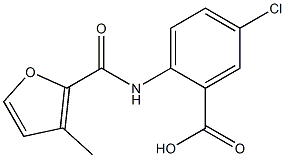 5-chloro-2-[(3-methyl-2-furoyl)amino]benzoic acid 구조식 이미지