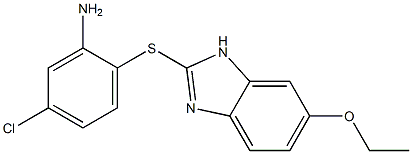 5-chloro-2-[(6-ethoxy-1H-1,3-benzodiazol-2-yl)sulfanyl]aniline 구조식 이미지