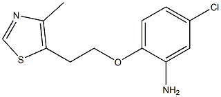 5-chloro-2-[2-(4-methyl-1,3-thiazol-5-yl)ethoxy]aniline Structure
