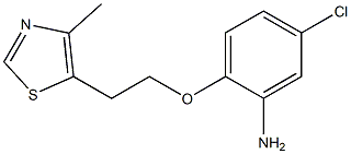 5-chloro-2-[2-(4-methyl-1,3-thiazol-5-yl)ethoxy]aniline 구조식 이미지