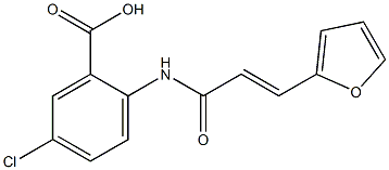 5-chloro-2-[3-(furan-2-yl)prop-2-enamido]benzoic acid Structure