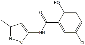 5-chloro-2-hydroxy-N-(3-methyl-1,2-oxazol-5-yl)benzamide 구조식 이미지