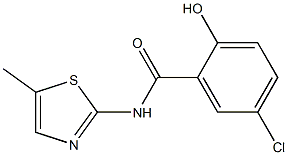 5-chloro-2-hydroxy-N-(5-methyl-1,3-thiazol-2-yl)benzamide Structure