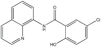 5-chloro-2-hydroxy-N-(quinolin-8-yl)benzamide 구조식 이미지