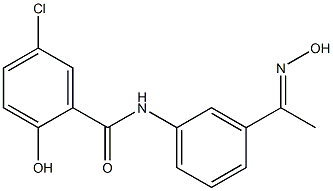 5-chloro-2-hydroxy-N-{3-[1-(hydroxyimino)ethyl]phenyl}benzamide 구조식 이미지