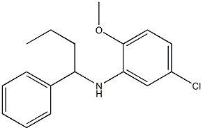 5-chloro-2-methoxy-N-(1-phenylbutyl)aniline Structure