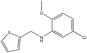 5-chloro-2-methoxy-N-(thiophen-2-ylmethyl)aniline 구조식 이미지