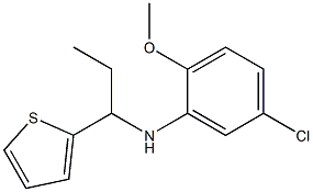 5-chloro-2-methoxy-N-[1-(thiophen-2-yl)propyl]aniline 구조식 이미지