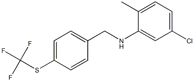 5-chloro-2-methyl-N-({4-[(trifluoromethyl)sulfanyl]phenyl}methyl)aniline Structure