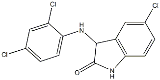 5-chloro-3-[(2,4-dichlorophenyl)amino]-2,3-dihydro-1H-indol-2-one Structure