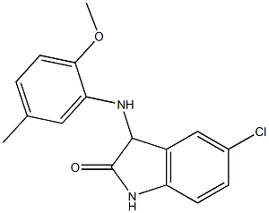 5-chloro-3-[(2-methoxy-5-methylphenyl)amino]-2,3-dihydro-1H-indol-2-one 구조식 이미지