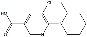 5-chloro-6-(2-methylpiperidin-1-yl)pyridine-3-carboxylic acid 구조식 이미지