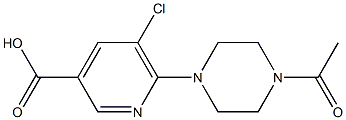 5-chloro-6-(4-acetylpiperazin-1-yl)pyridine-3-carboxylic acid 구조식 이미지