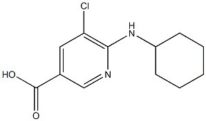 5-chloro-6-(cyclohexylamino)pyridine-3-carboxylic acid Structure