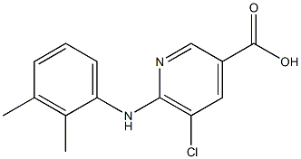 5-chloro-6-[(2,3-dimethylphenyl)amino]pyridine-3-carboxylic acid Structure