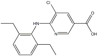 5-chloro-6-[(2,6-diethylphenyl)amino]pyridine-3-carboxylic acid 구조식 이미지